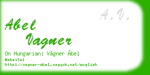 abel vagner business card