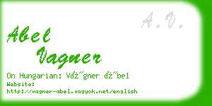 abel vagner business card